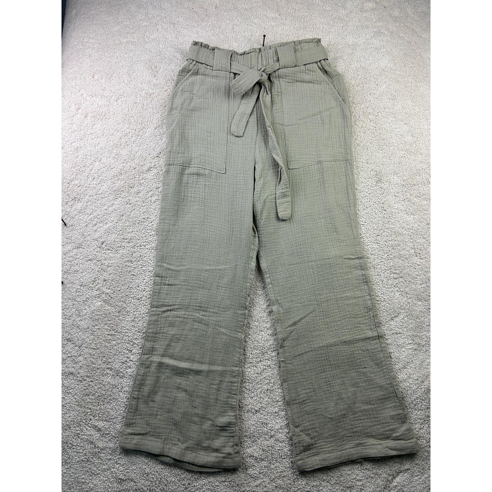 Sincerely Jules Pants Womens Medium Wide Leg Belted High Rise Casual Trousers